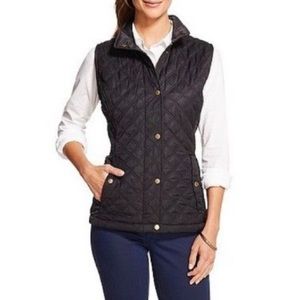 Like New Merona Black Quilted Lightweight Vest